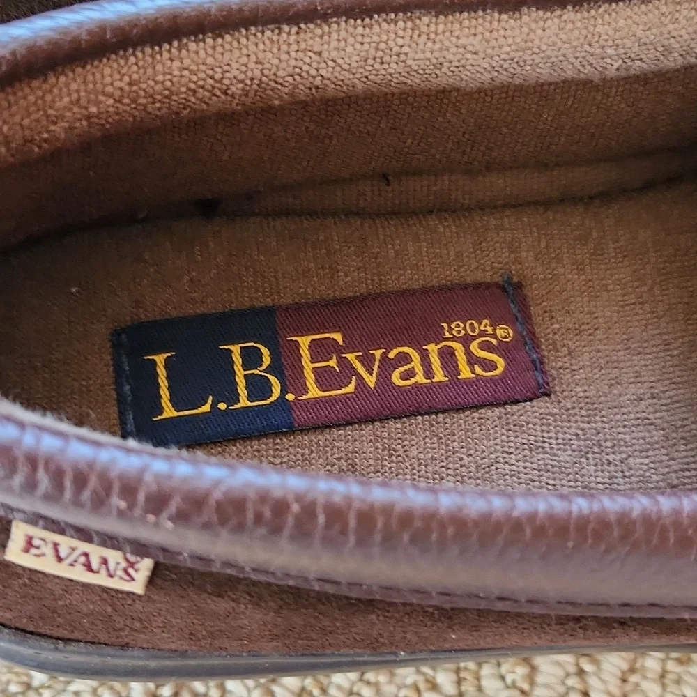 L.B. Evans Atlin Slipper 9EEE New in Box Chocolate - Picture 7 of 7